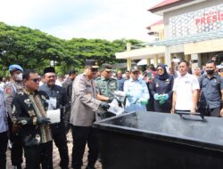Kapolda Aceh Pimpin Pemusnahan 25 Kg Kokain, 108 Kg Sabu, dan 640 Kg Ganja