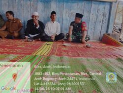 Babinsa Koramil 03/Pegasing Melaksan Komsos Bersama Tokoh Masyarakat Desa Bies Penantanan