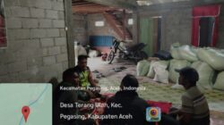 Jaga Stabilitas Harga Padi, Babinsa Melaksan Komsos Bersama Masyarakat DesaTerang Ulen