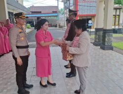 Polres Bitung Gelar Upacara Purna Bhakti, Lepas Dua Personel dengan Penuh Kehormatan