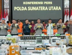 Polda Sumut Ungkap 3.078 Kasus Narkoba, Sita Lebih dari 1,6 Ton Narkoba Berbagai Jenis Sepanjang Semester I 2025