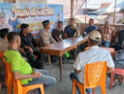 Kapolsek Panteraja Tampung Aspirasi dan Tekankan Larangan Bakar Lahan dalam Jumat Curhat Pidie Jaya