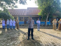 Sat Binmas Polres Pidie Jaya Sosialisasikan Call Center 110 Saat Jadi Pembina Upacara di SMAN 2 Meureudu