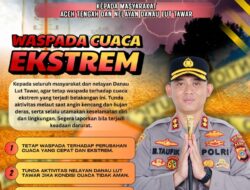 Polres Aceh Tengah Himbau Masyarakat dan Nelayan Danu Laut Tawar Untuk Waspada cuaca ektrem