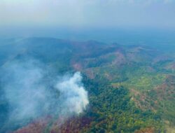 Kapolri Pantau Titik Api Via Udara, Cek Kesiapan Penanganan Karhutla di Riau