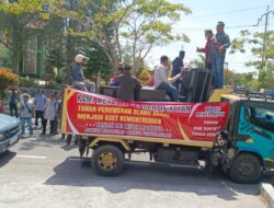 Ratusan Warga Pintu Rime Gayo Gelar Aksi di DPRK Bener Meriah, TNI-Polri Lakukan Pengamanan