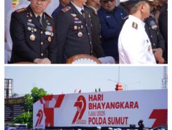 Perkuat Sinergi Karutan Kelas I Medan Hadiri Upacara Dan Syukuran Hari Bhayangkara Ke 79 Di Mapolda Sumut.