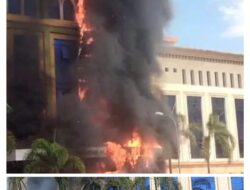 Kebakaran Melanda Gedung Asrama Haji Medan,Api Berhasil di Padamkan