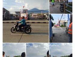 Terlihat ucapan selamat datang, untuk para pejabat negara, yang akan hadir datang ke PT.Kahatex Sumedang Jawa Barat.