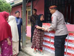 Polres Bener Meriah Salurkan Puluhan Bantuan Sosial untuk Warga Desa Jamur Atu, Kecamatan Mesidah