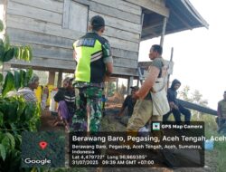 Wujud Kepedulian Babinsa Melaksanakan Karya Bakti Bersama Masyarakat Desa Wihlah