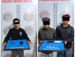 Satresnarkoba Bener Meriah Ringkus Tiga Pelaku Sabu