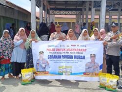 Polres Aceh Tengah Salurkan 15 Ton Beras SPHP Lewat Gerakan Pangan Murah Sambut HUT ke-80 RI