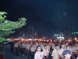 Semarak Malam Taptu dan Pawai Obor HUT RI ke-80 di Bener Meriah, Kapolres Hadir Bersama Forkopimda