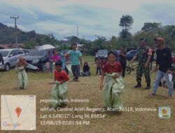 Semarak HUT RI ke-80, Babinsa Sertu Tugiman Jadi Penyemangat Perlombaan di Desa Wih Lah”