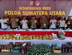 Polda Sumut Bersama Polres Binjai Dan Langkat Lakukan Konferensi Pers  Ungkap  Kasus Narkoba