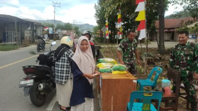 Koramil 03/Pegasing Dukung Gerakan Pangan Murah di Aceh Tengah