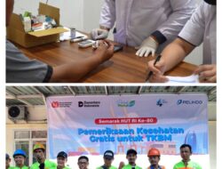 Semarak HUT RI ke-80, PELINDO Regional 1 Gelar Pemeriksaan Kesehatan Gratis untuk Pekerja TKBM