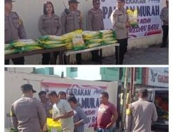 Satuan Unit Polsek Medan Baru Gelar Gerakan Pangan Murah, Bantu Warga Beli Beras Harga Terjangkau