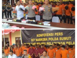 Polda Sumut dan Polres Belawan Ungkap 238 Kasus Narkoba, Sita 28 Kg Sabu dan Puluhan Ribu Ekstasi