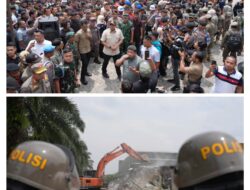 Tim gabungan Polda Sumut, Kodam I/BB dan Pemprov Sumut Rubuhkan THM Marcopolo
