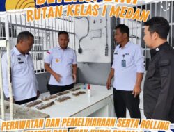 Deteksi Dini, Tim Pengamanan Rutan Kelas I Medan Laksanakan Pemeliharaan dan Rolling Gembok