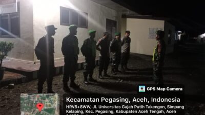 Patroli Gabungan Warnai Malam di Pegasing, TNI-Polri Pastikan Situasi Aman