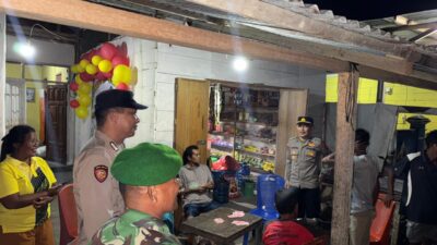 Polsek gemeh bersama TNI gelar Patroli cipkon malam minggu