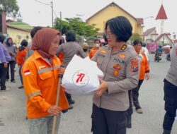Polwan Polda Sumut Tebar Kepedulian, Salurkan 350 Paket Sembako di Tiga Lokasi