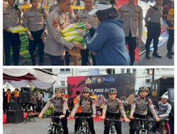 Ditsamapta Polda Sumut Meriahkan Car Free Day dengan Gerakan Pangan Murah