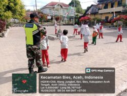 Babinsa Pegasing Bina Generasi Muda Lewat Kegiatan Tahwil dan Olahraga
