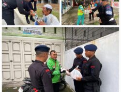 Brimob Polda Sumut Tebar Kepedulian, Utamakan Warga Pinggir Jalan dalam Bakti Sosial “Indahnya Berbagi di Jum’at Berkah