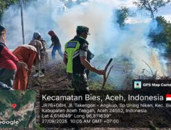 BAKTI BABINSA: Serda Habibi Bantu Warga Bersihkan Lahan Budidaya