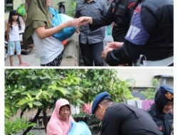 Satuan Brimob Polda Sumut Hadirkan Senyum Warga Lewat Sembako Jumat Berkah