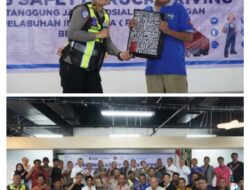 PELINDO Regional 1 dan Kepolisian Gelar Sosialisasi Keselamatan Berkendara di Belawan