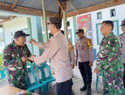 Kapolsek Pegasing Kunjungi Koramil 03/Pegasing Beri Ucapan Selamat HUT TNI ke-80