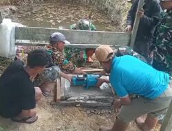 Dukung Program Kasad, Kodim 0106/Ateng Lanjutkan Pekerjaan Pipanisasi di TMMD ke-126