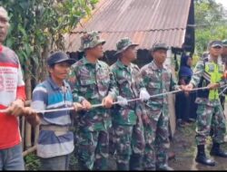 Wujud Kepedulian TNI, Rumah Ibu Kasnawati di Desa Rutih Mulai Direhab Satgas TMMD ke-126