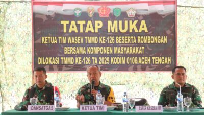 Masyarakat Kute Keramil Tatap Muka dengan Tim Wasev TMMD ke-126 Tahun 2025