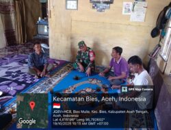 Wujud Kepedulian Babinsa, Laksanakan Komsos Bersama Masyarakat di Desa Bies Mulie
