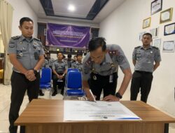 Rutan Bener Meriah Tandatangani Komitmen Bersama Petugas Pemasyarakatan dalam Memberantas HALINAR