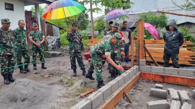 Tim Wasev Mabes TNI Tinjau RTLH Program TMMD Ke-126 di Desa Roteh