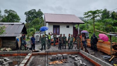 Dandim 0106/Aceh Tengah Dampingi Tim Wasev Mabes TNI Tinjau Rumah Layak Huni TMMD di Silih Nara