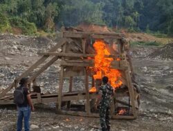 TNI Kodim 0212/TS Lakukan Sosialisasi dan Penertiban PETI di Madina