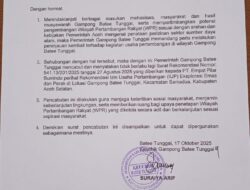 Tak Hanya Kuta Blang, Gampong Batee Tunggai Samadua Juga Cabut Rekomendasi Tambang untuk PT Empat Pilar Bumindo