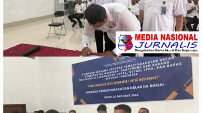 Penandatanganan Komitmen Bersama Pemberantasan Narkoba Di Lingkungan ( LAPAS) Kelas II A Binjai