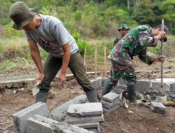 Wujud Kepedulian TNI TMMD, Pembangunan MCK di Arul Gele Sudah 30 Persen Rampung