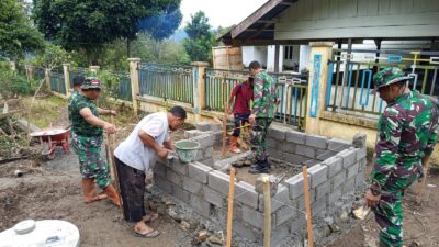 Satgas TMMD Ke-126 Kodim 0106/Aceh Tengah Bangun MCK Tahap III di Desa Arul Gele
