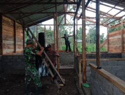 Gotong Royong TNI dan Warga, RTLH di Desa Roteh Kini Berprogres 50 Persen