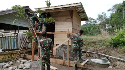 Pembangunan MCK Ke-3 TMMD ke-126 Capai 75 Persen di Desa Arul Gele
